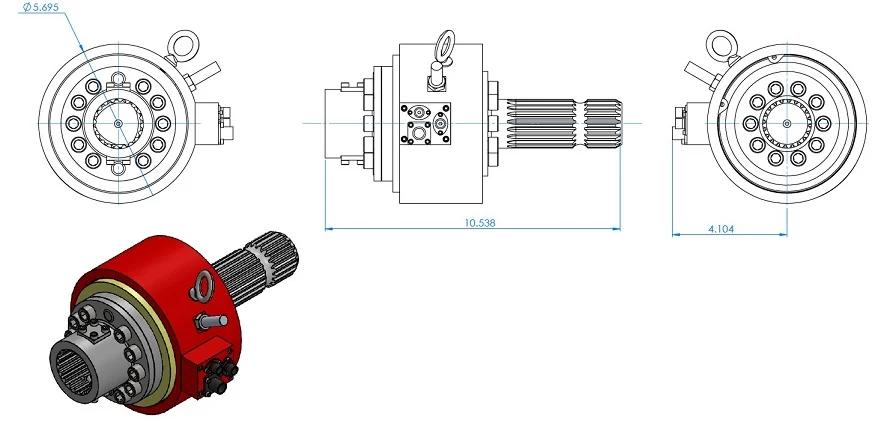 PTO dimensions