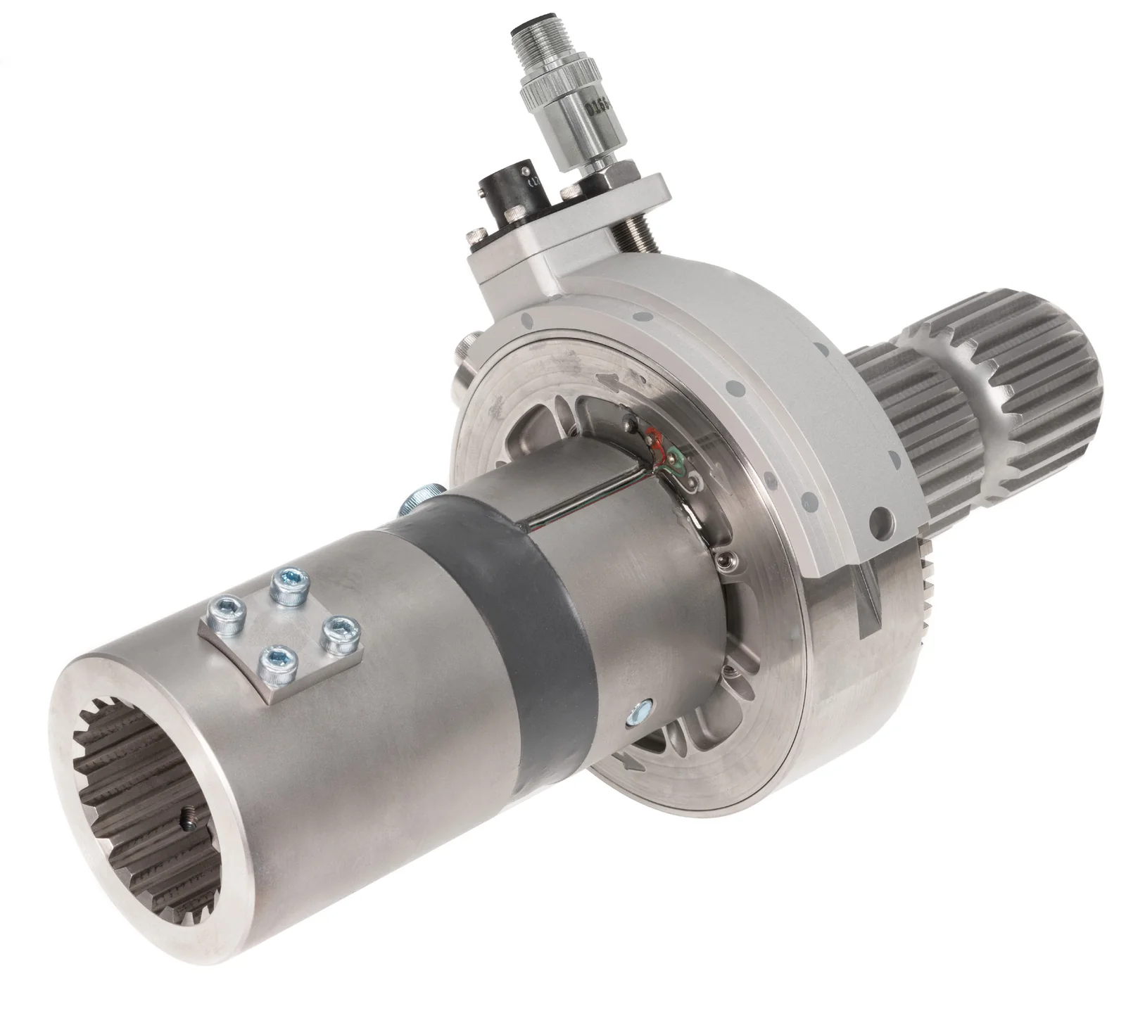 PTO2 transducer, female spline end and spline locking plate