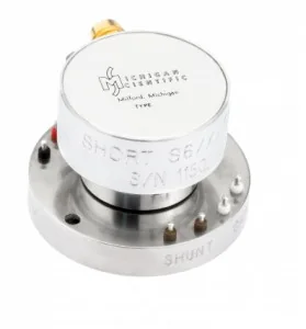 Short S-Series end-of-shaft slip ring, with solder terminals on its flange