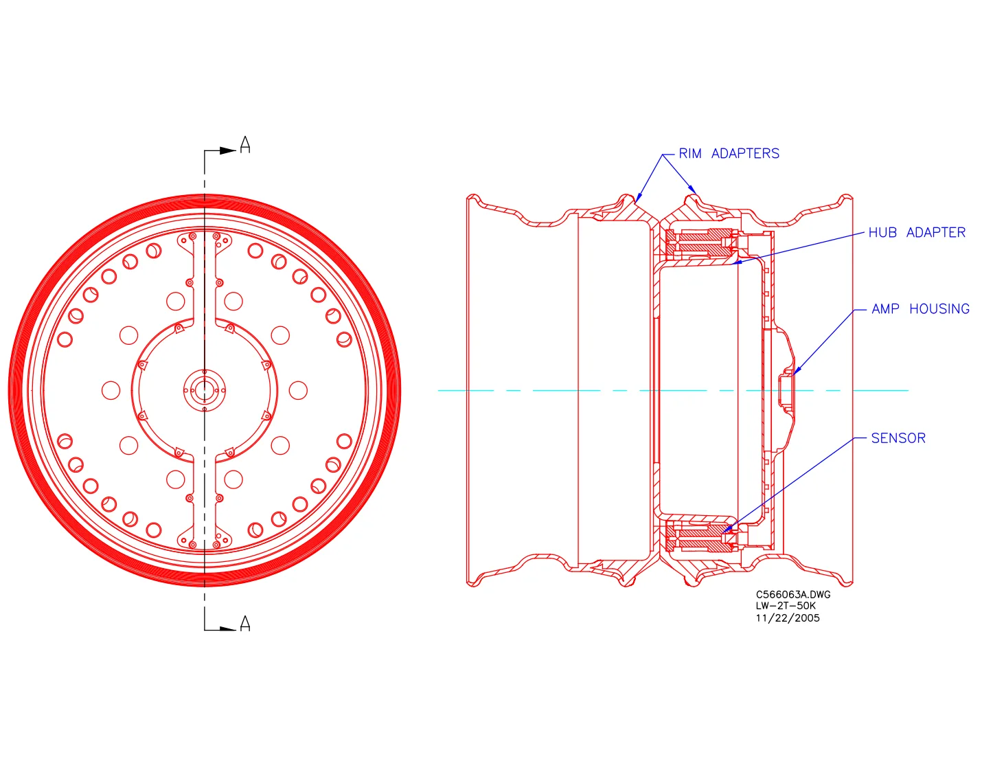 Drawing C566063A, LW-2T-50K on dual wheels (PDF)