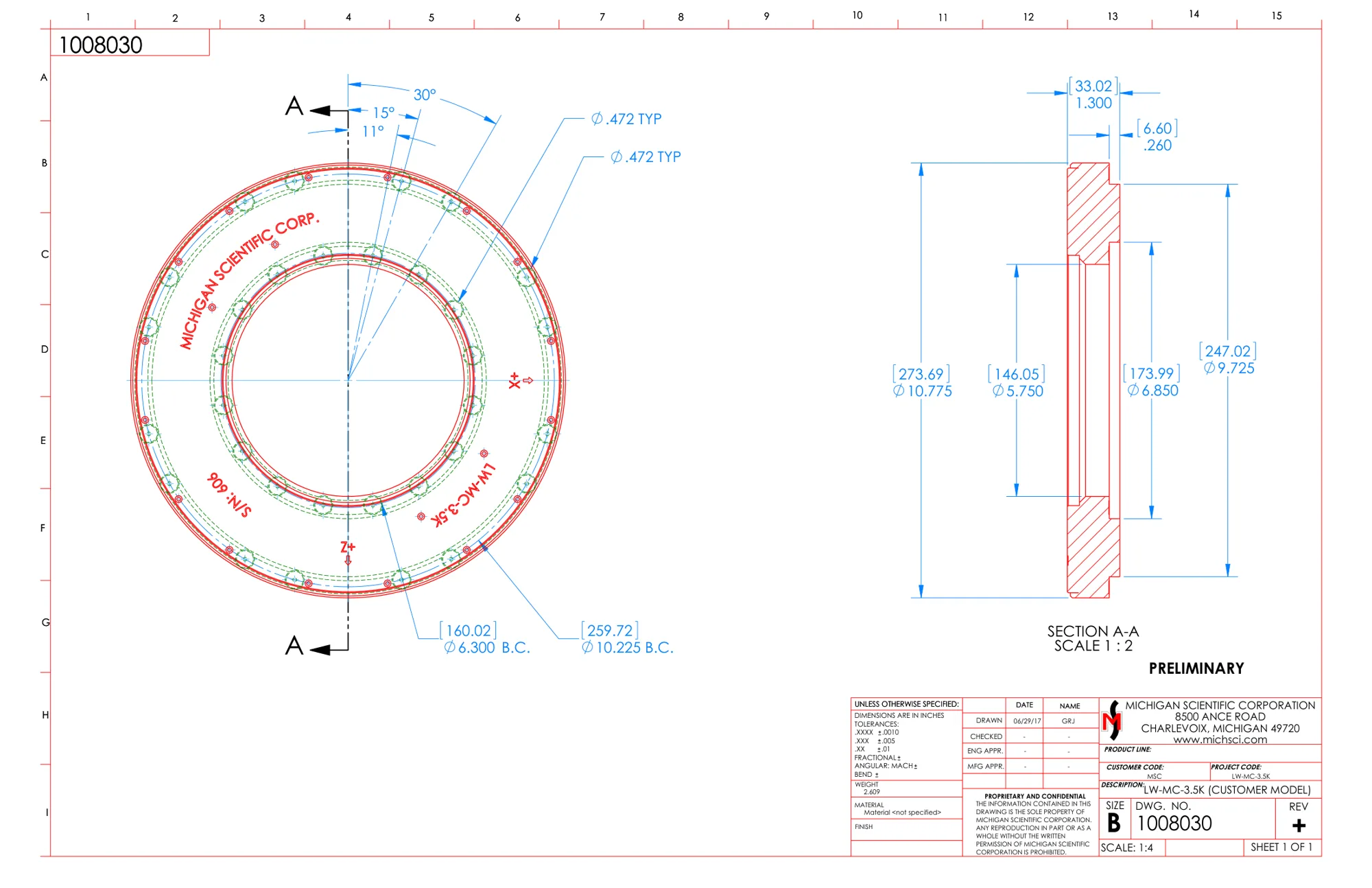 Plan 1008030, LW-MC-3.5K, préliminaire (PDF)